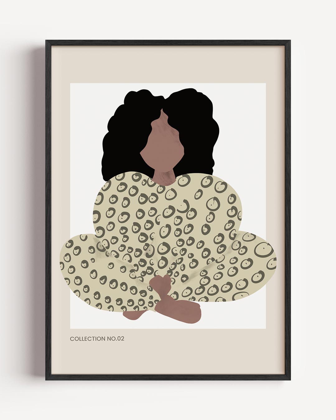 Stijlvolle Zittende Vrouw – vrouwelijk portret poster als wanddecoratie