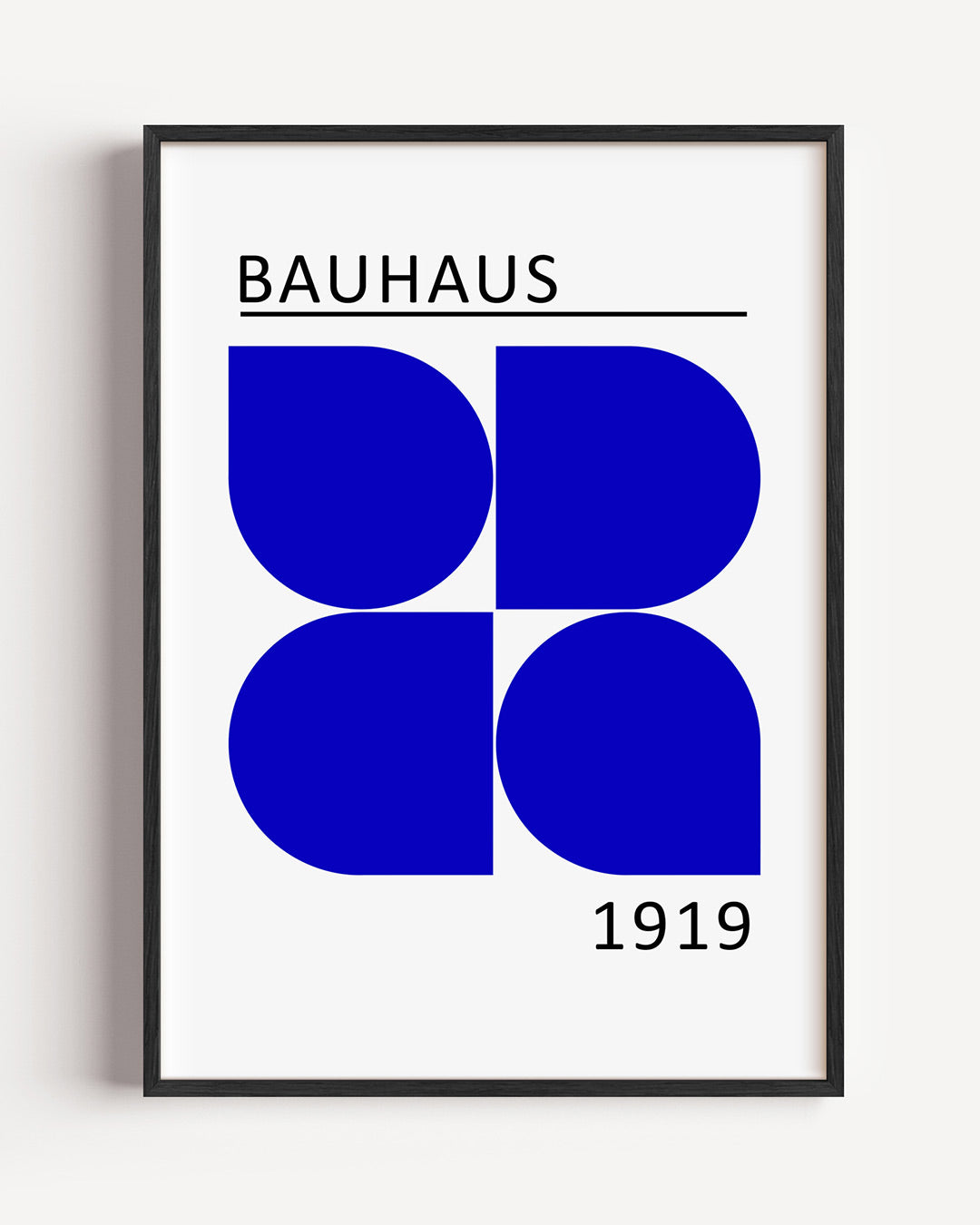 Vorm en kleur – staande Bauhaus poster als wanddecoratie