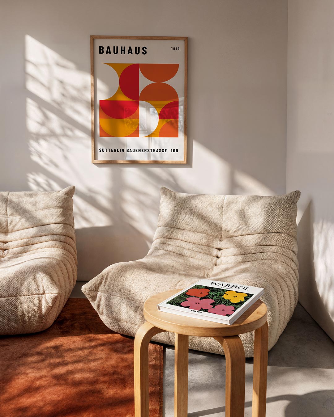 Vormen en vlakken – geometrische Bauhaus poster in staand formaat