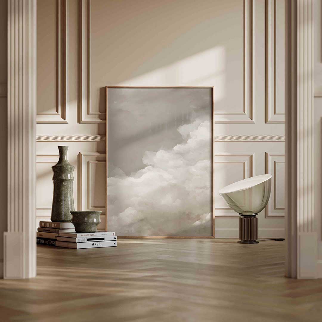 Wolkenformatie – staande abstracte textuur wanddecoratie van WallArtistic