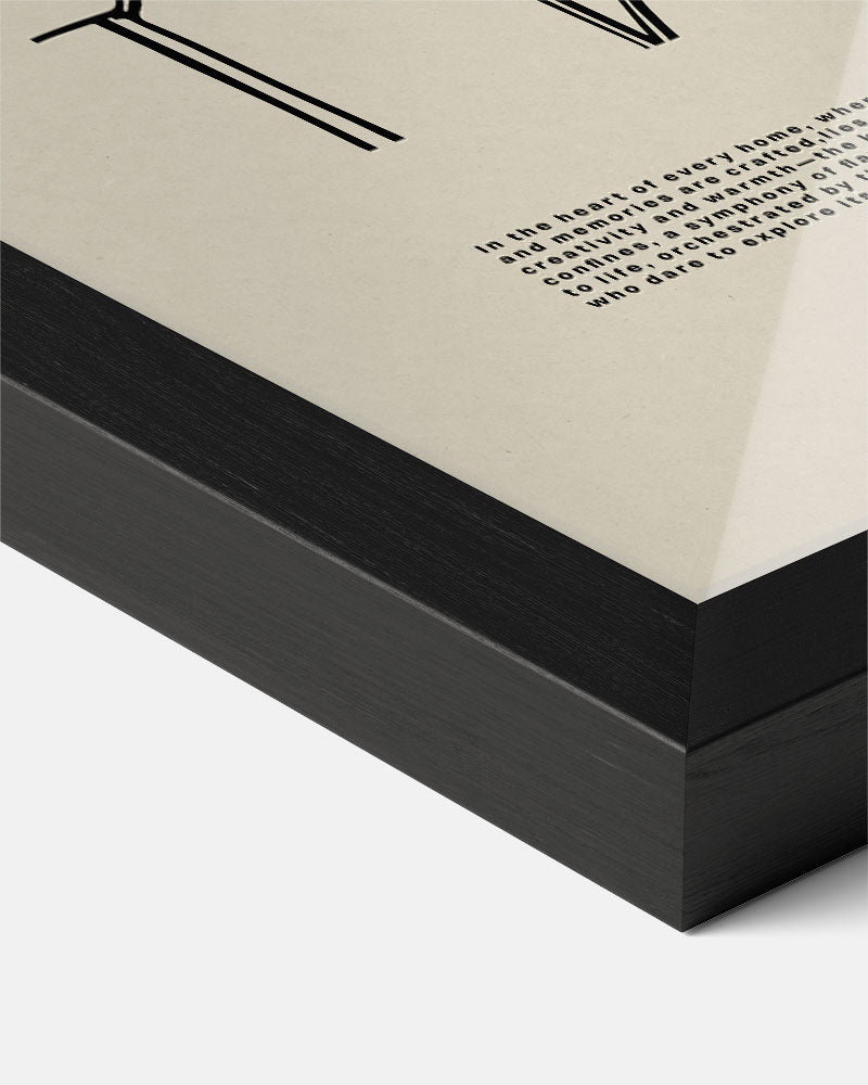Moderne Minimalistische Keukenposter – staande muurposter voor keuken of eethoek