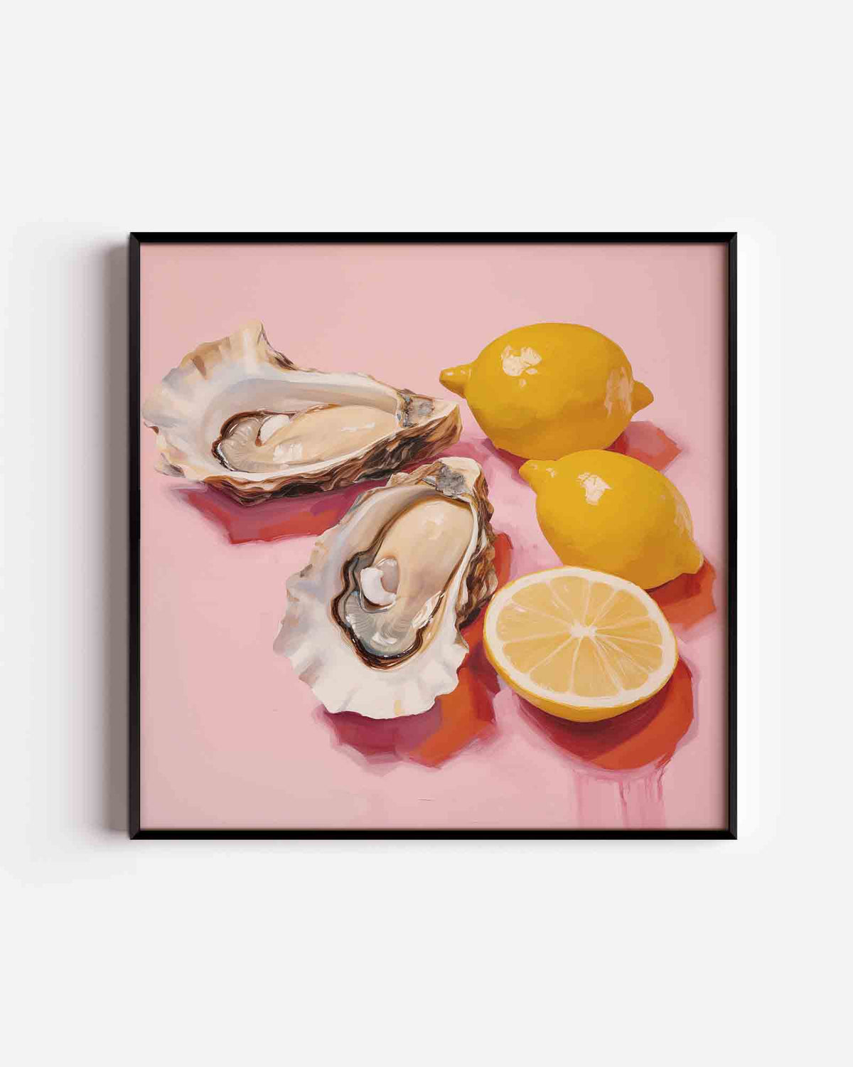 Oesters en citroenen – keuken vierkante poster als wanddecoratie