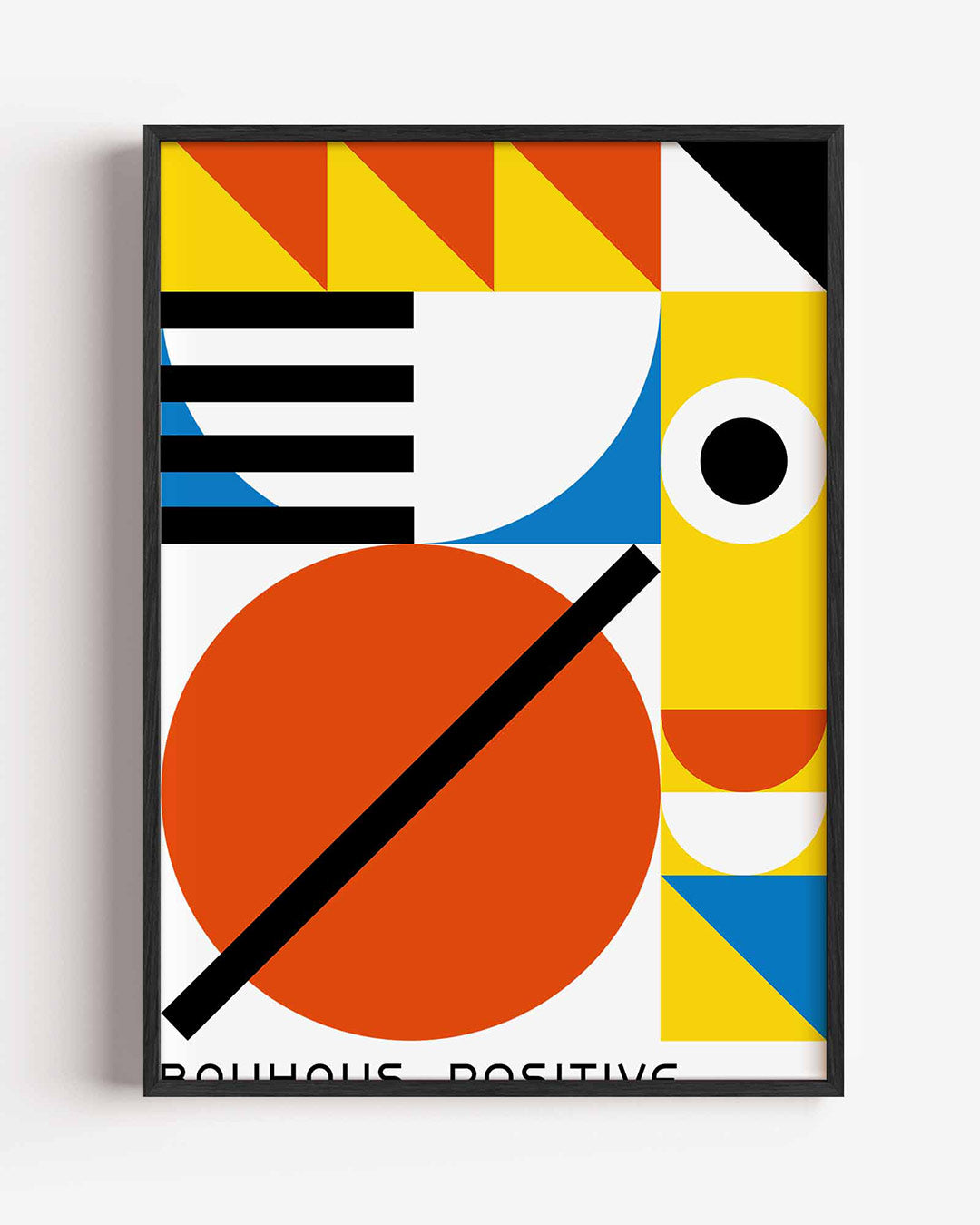 Vorm en kleur – staande Bauhaus poster als wanddecoratie