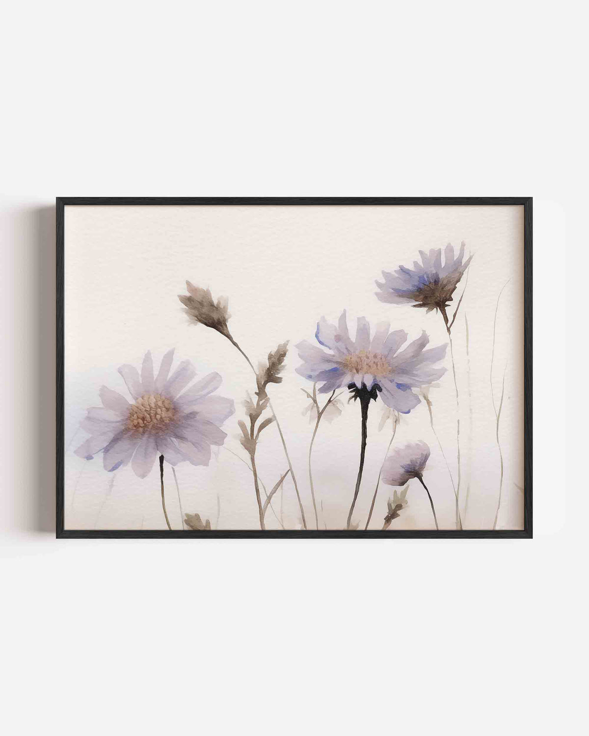 Bloemen in zachte tinten – bloemen landscape poster als wanddecoratie