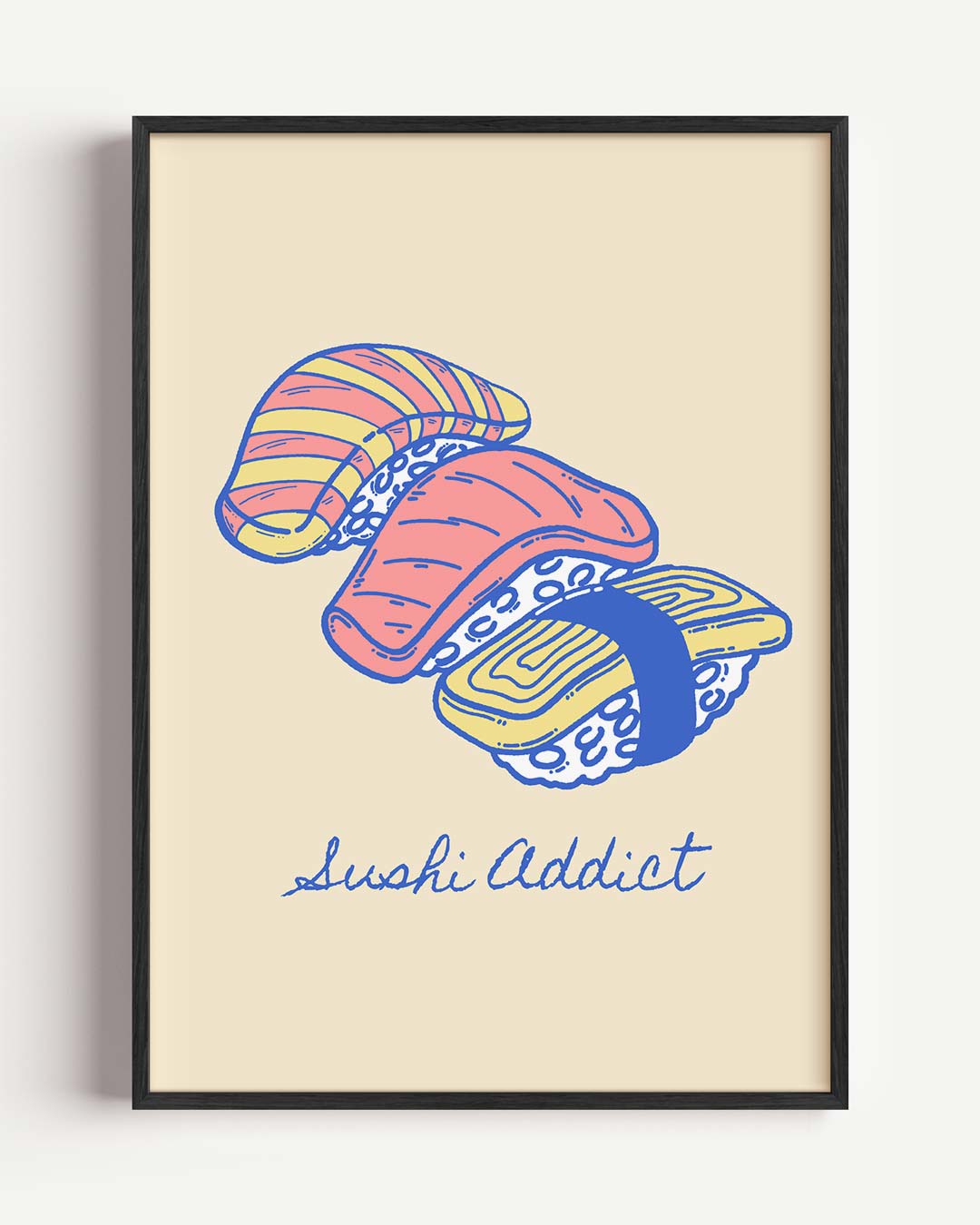 Sushi Addict Wanddecoratie – keuken portret poster als wanddecoratie