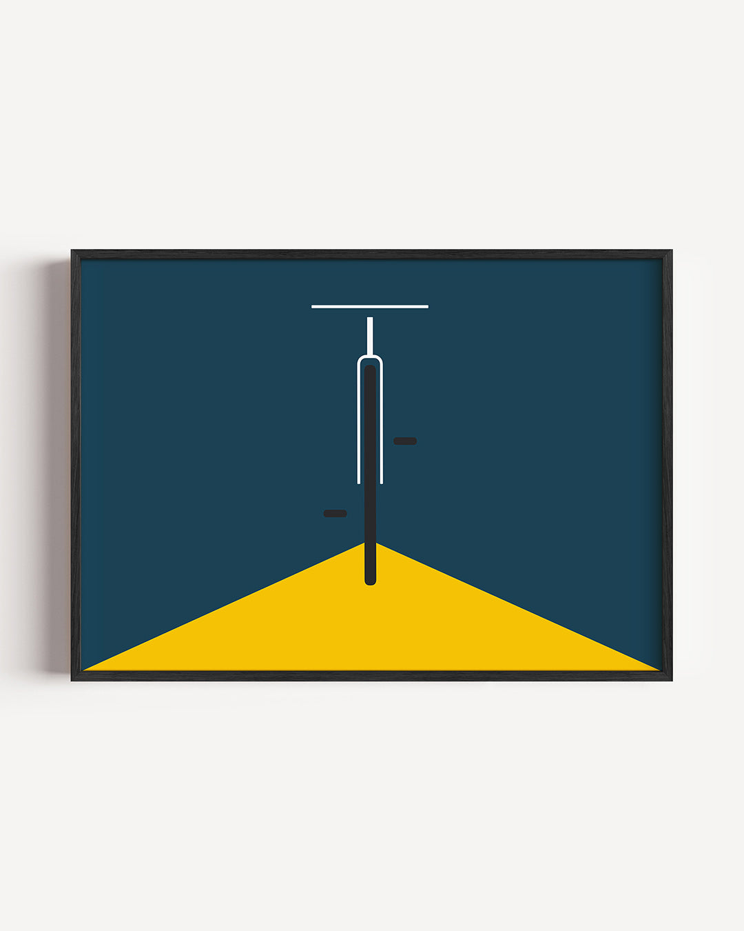 Lijnen en vlakken – liggende Bauhaus poster als wanddecoratie
