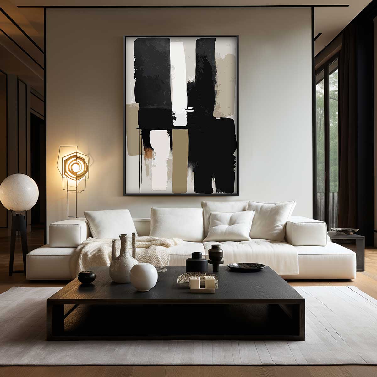 Abstract Contrast – modern portret kunstwerk van WallArtistic