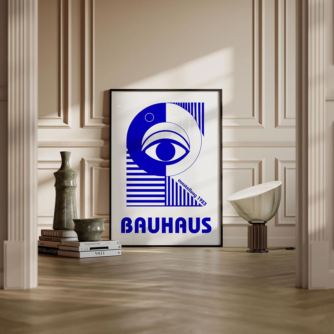 Oog en lijnen – moderne Bauhaus wandkunst als poster