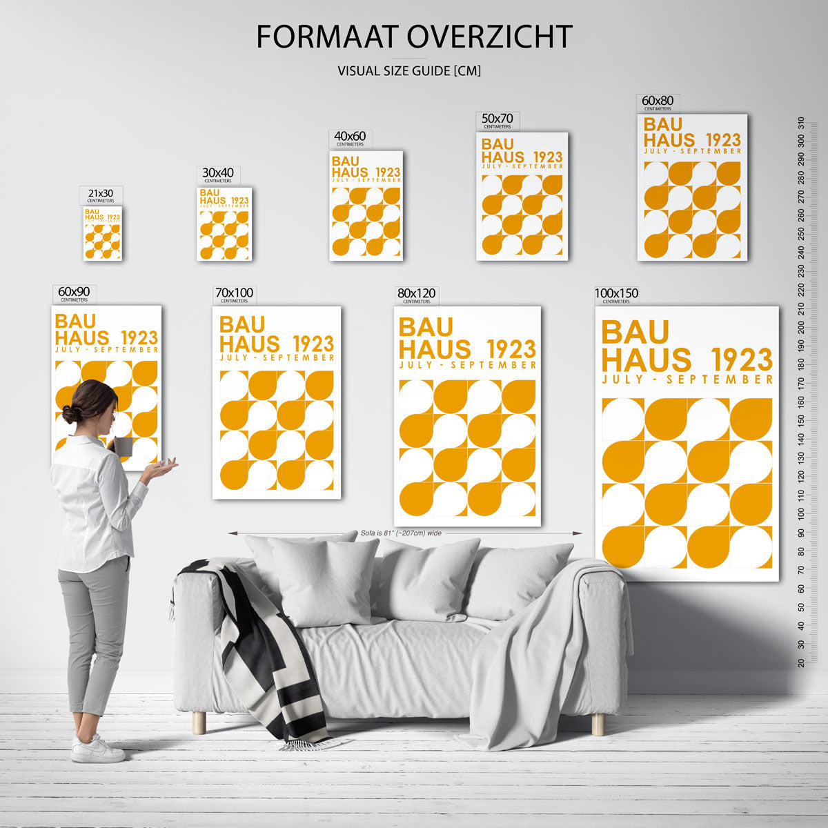 Vormen en vlakken – Bauhaus poster als moderne geometrische wanddecoratie