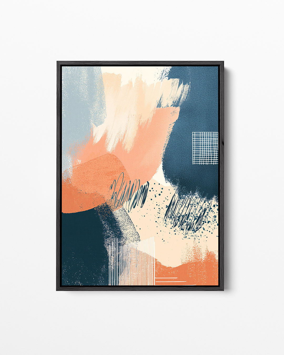 Dynamische kleurencompositie – staand wanddecoratie kunstwerk