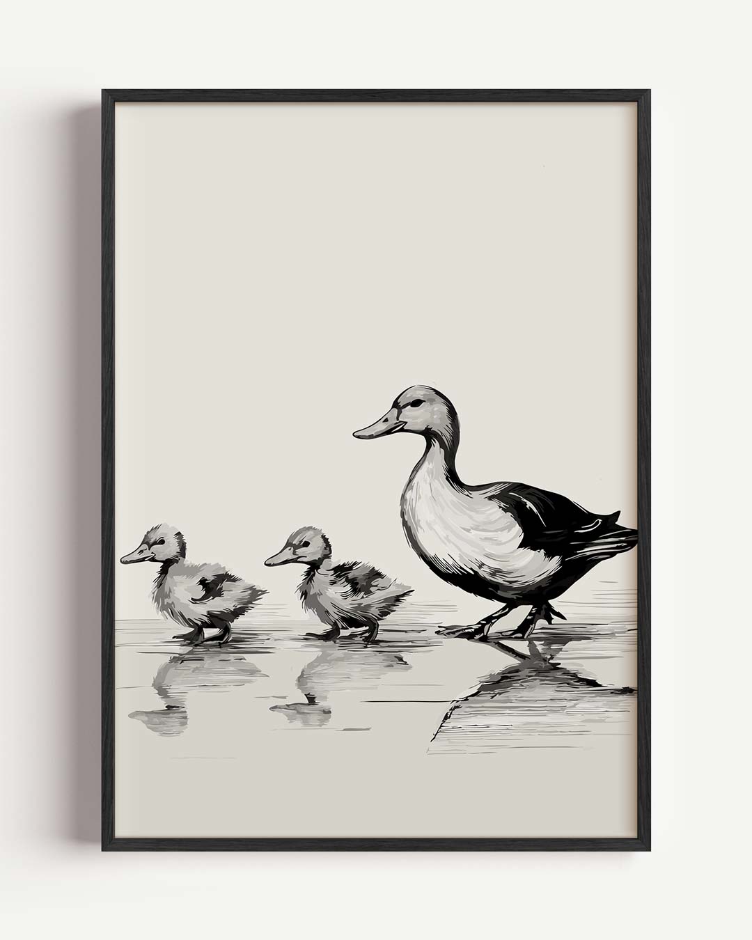 Zachte Stappen Eendjes Wandeling – kids portret poster als wanddecoratie