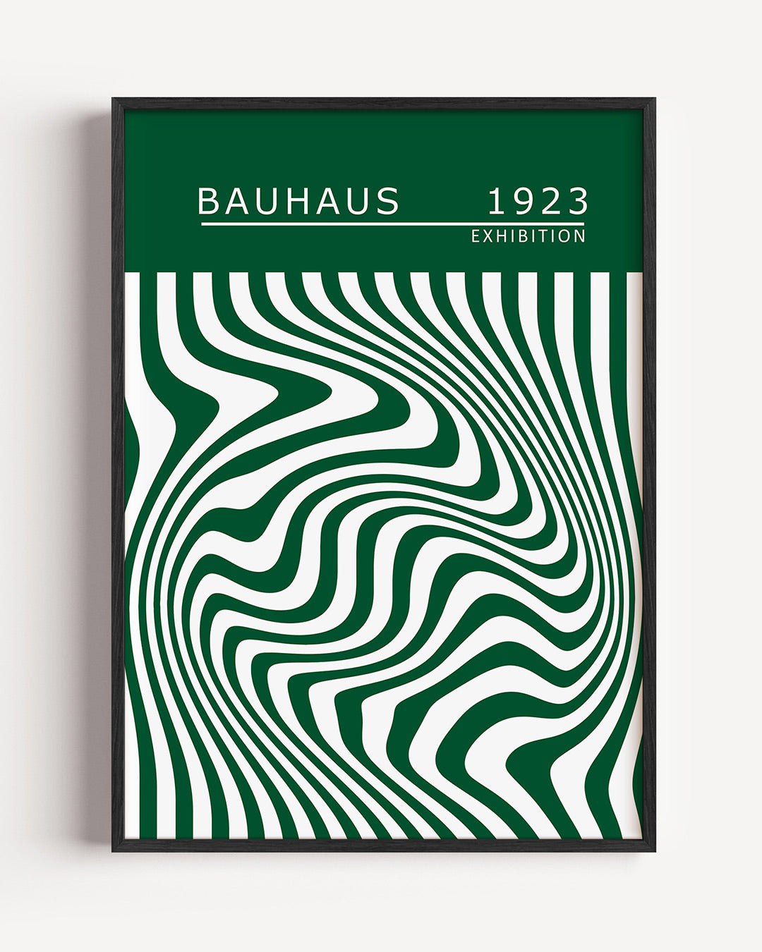 Golvend lijnenspel – staande Bauhaus poster als wanddecoratie