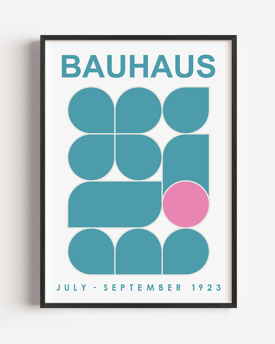 Vorm en kleur – staande Bauhaus poster als wanddecoratie