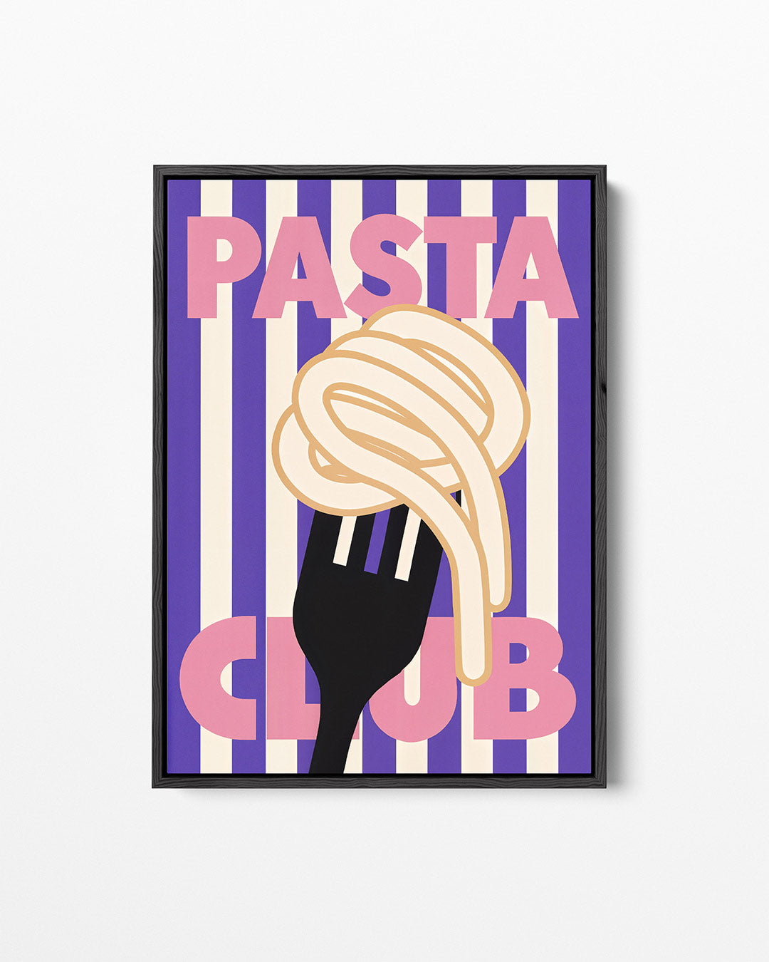 Grafische pasta illustratie – staand wanddecoratie kunstwerk