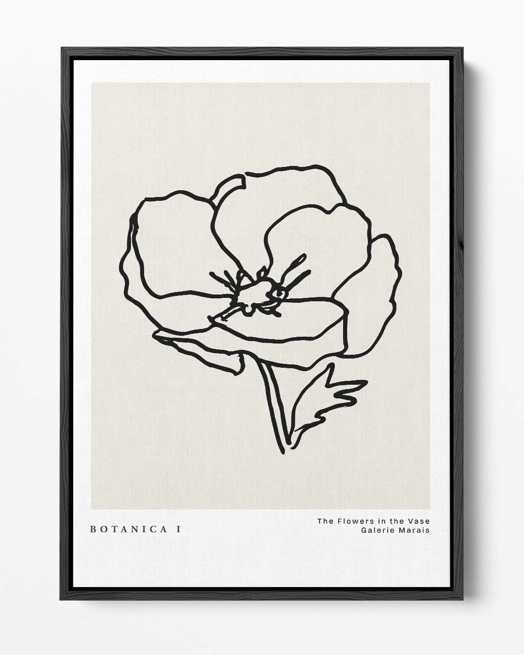 Botanica I Minimalistische Bloemenlijntekening – portret kunstwerk als wanddecoratie