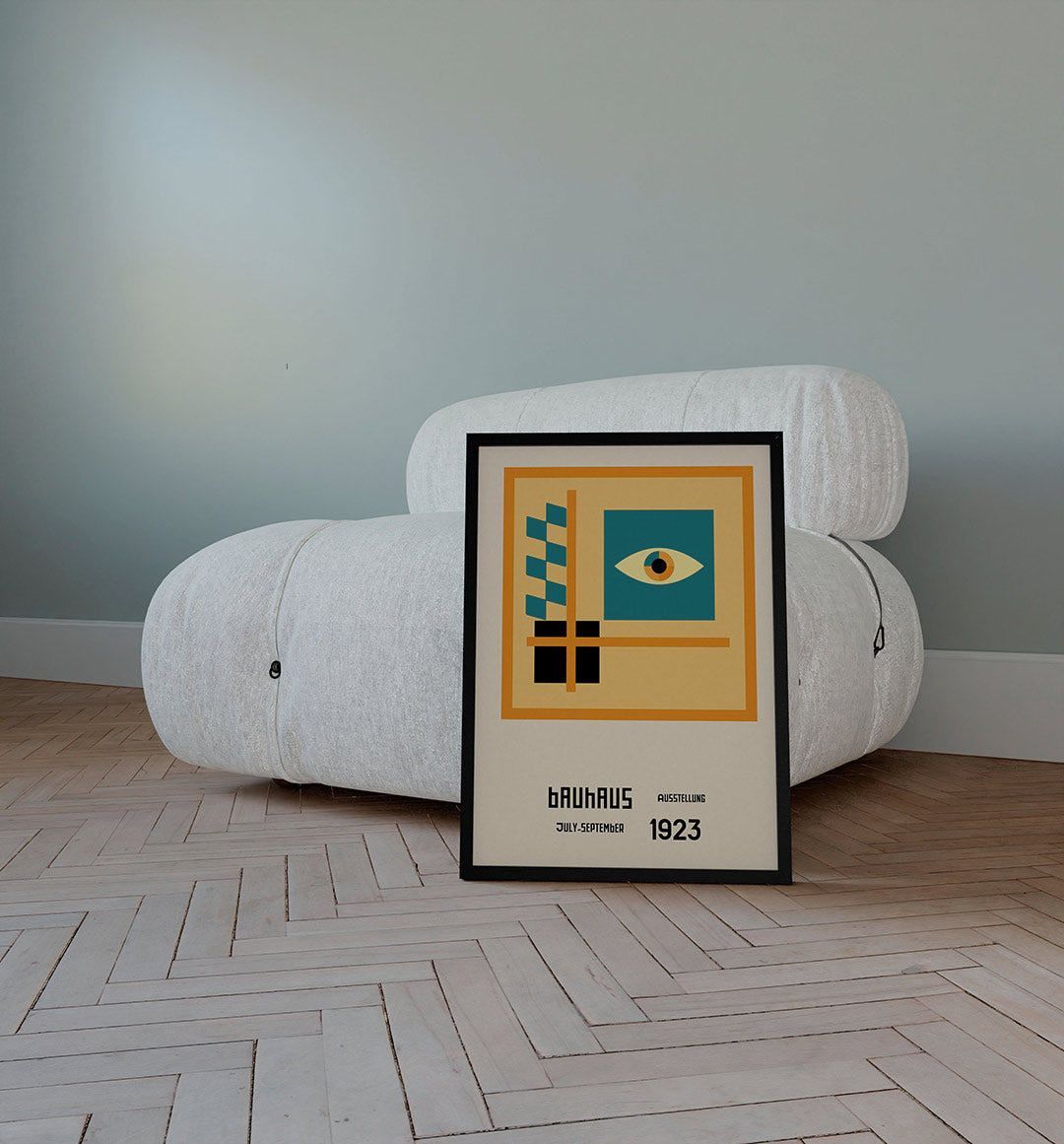 Vorm en balans – staande Bauhaus poster voor aan de muur
