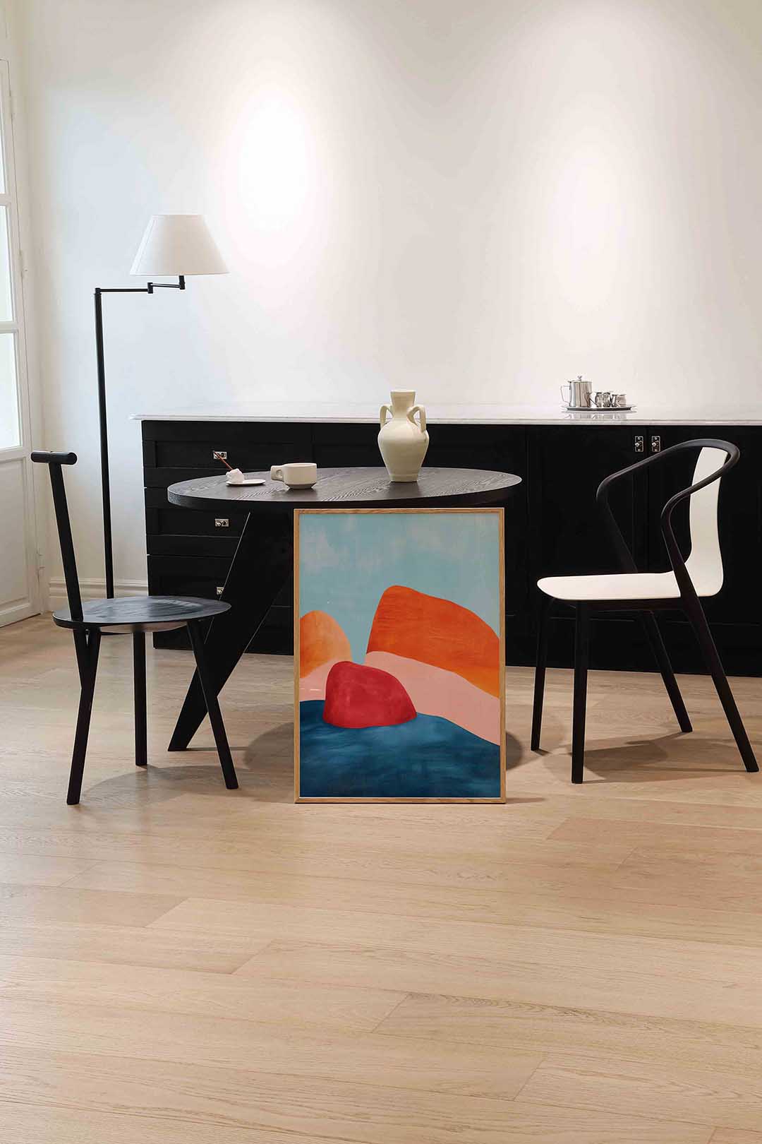 Abstracte vormen – moderne wandkunst als portret poster