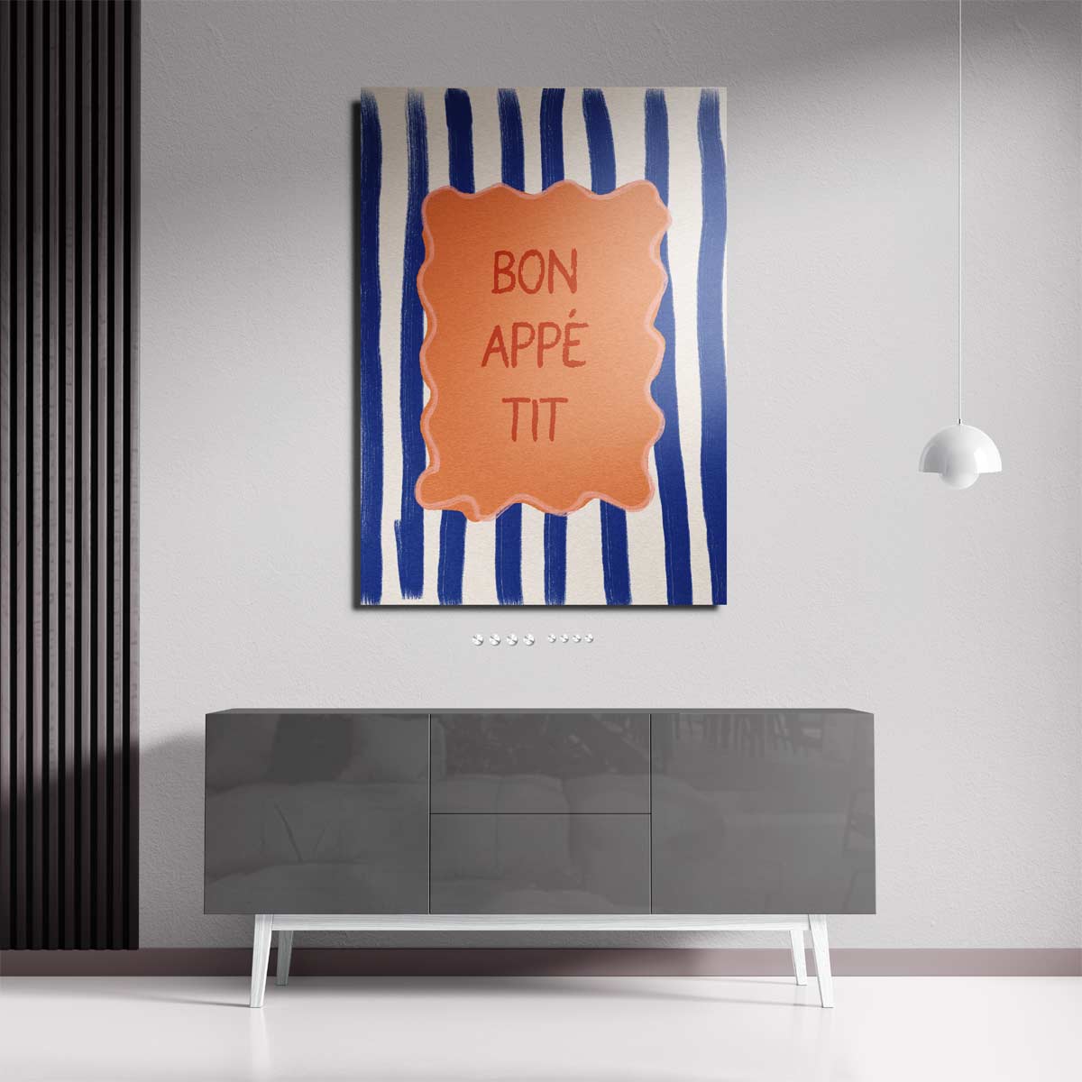 Bon Appétit Artistieke – dibond wanddecoratie in staand formaat