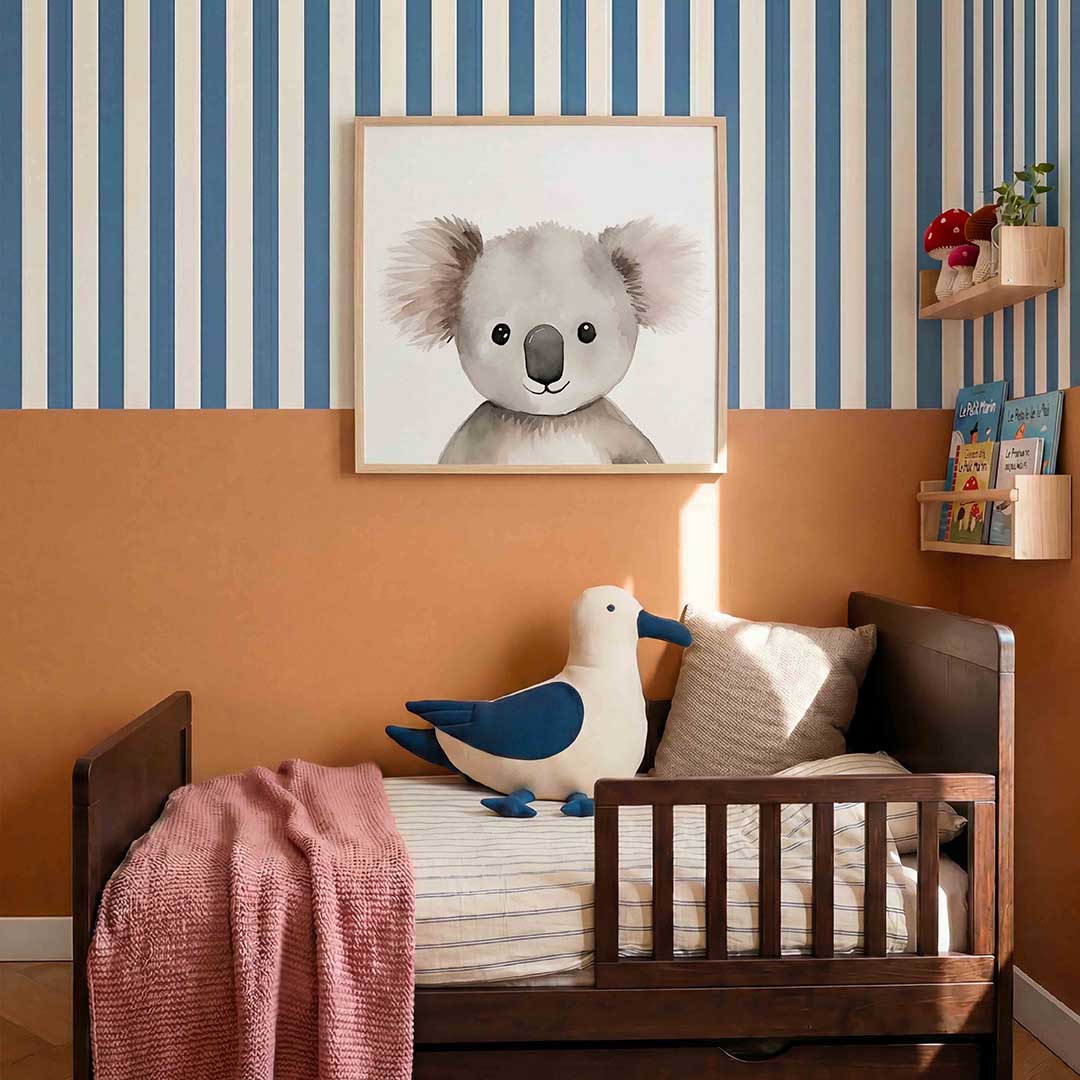 Koala portret – kids poster in vierkant formaat