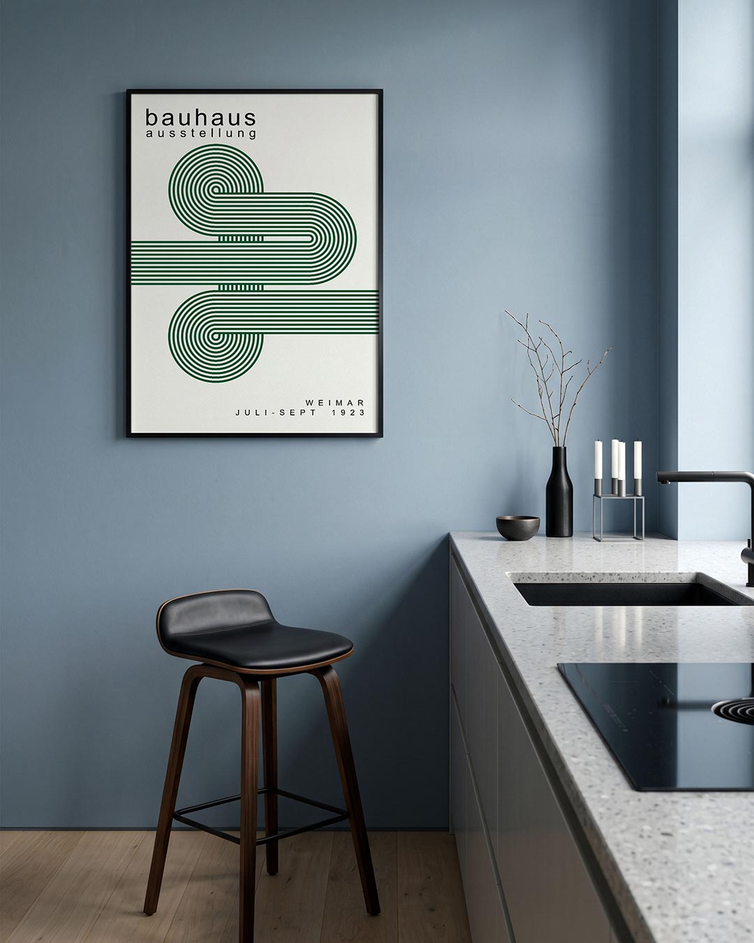  – geometrische Bauhaus poster in staand formaat