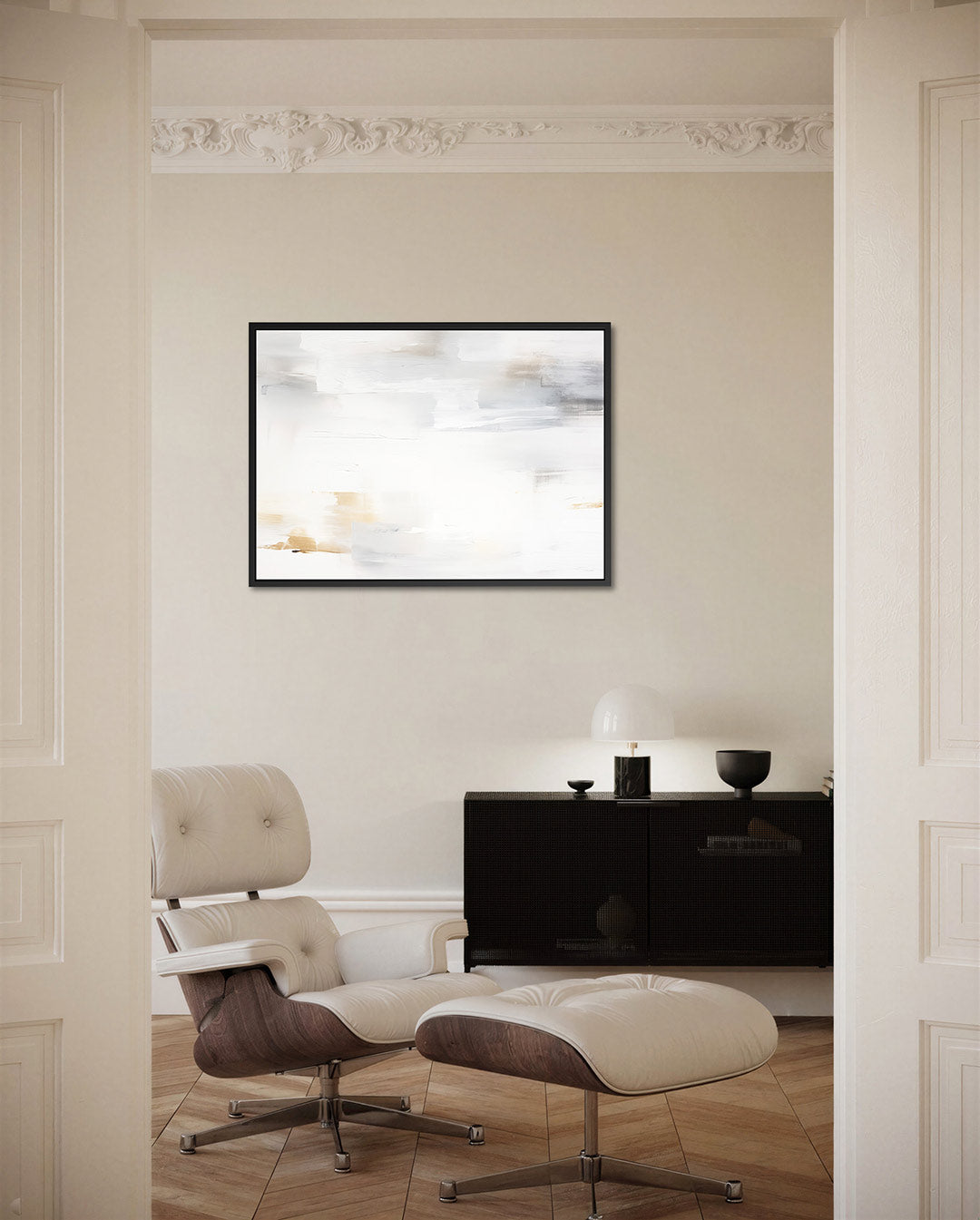 Rustige kleurenmix – liggende wanddecoratie