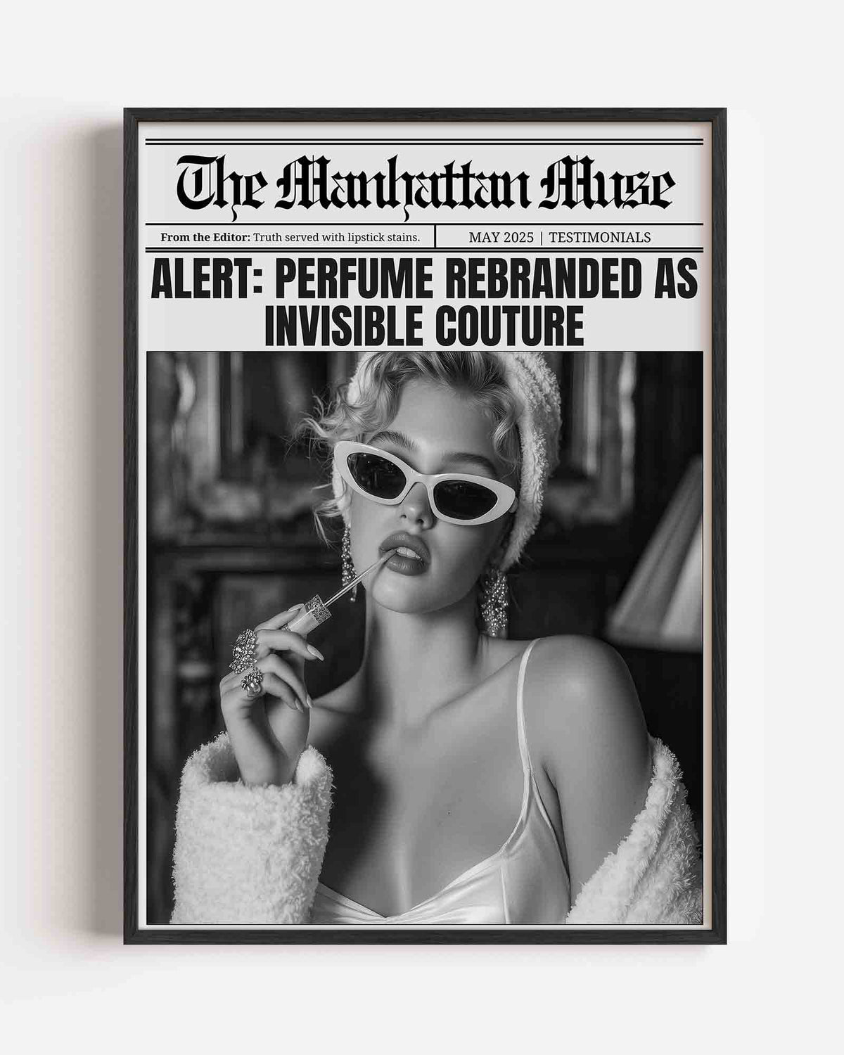 Manhattan muse mode – Pop Art portret poster als wanddecoratie