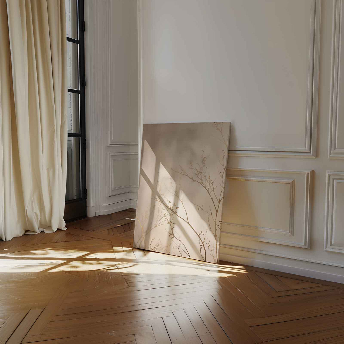 Gouden Takedans – canvas wanddecoratie in portret formaat