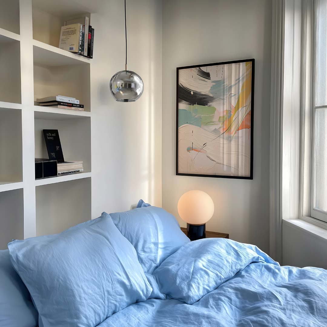 Kleurrijke Abstracte Kunstposter – staande muurposter met textuur