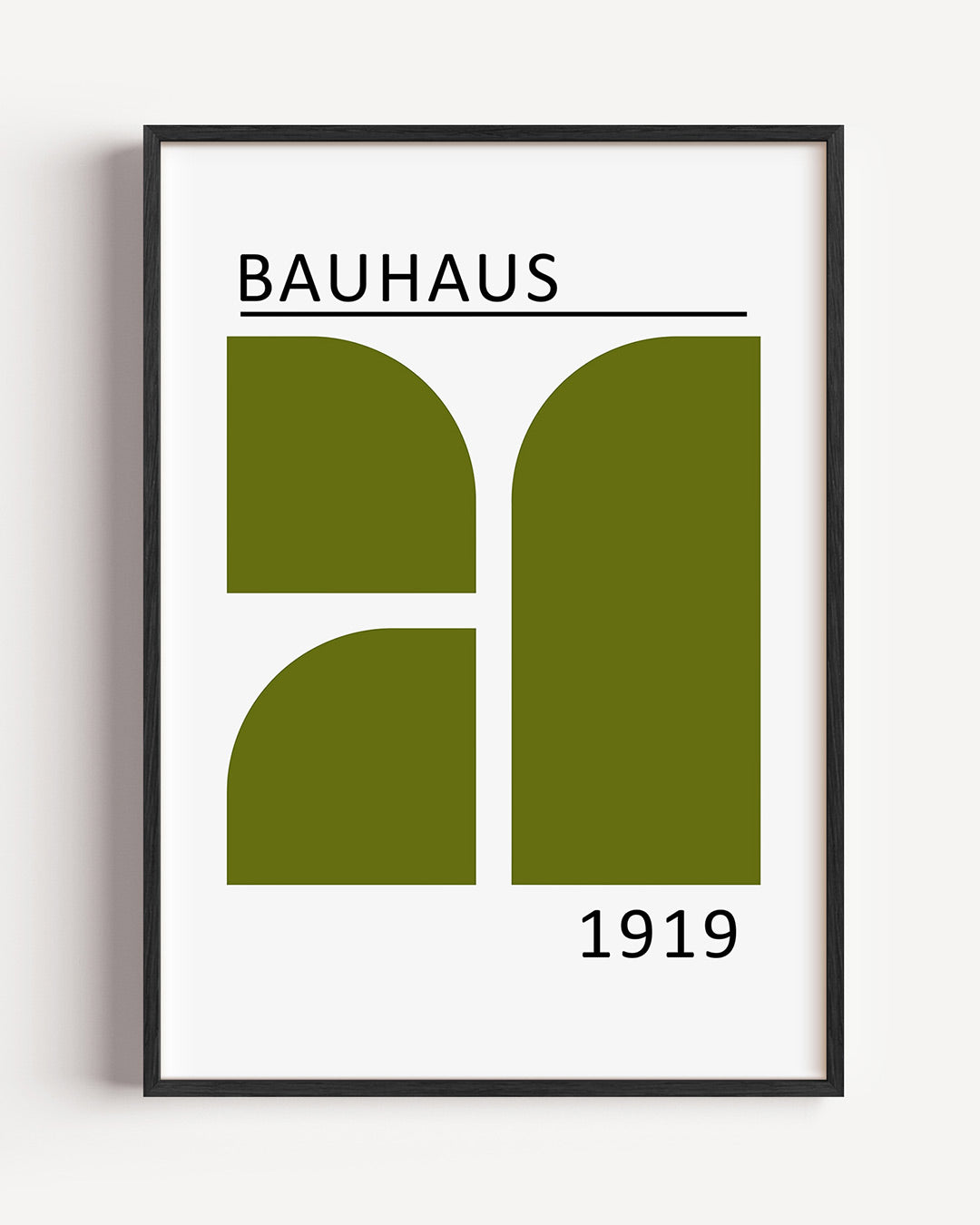 Vorm en balans – staande Bauhaus poster als wanddecoratie