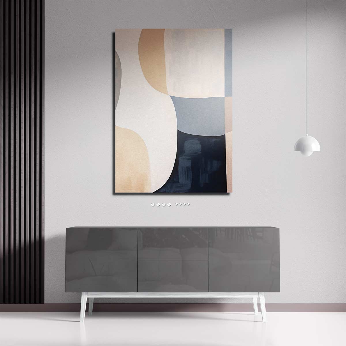 Abstracte Harmonie in Aardetinten – portret kunstwerk als wanddecoratie, afbeelding 17