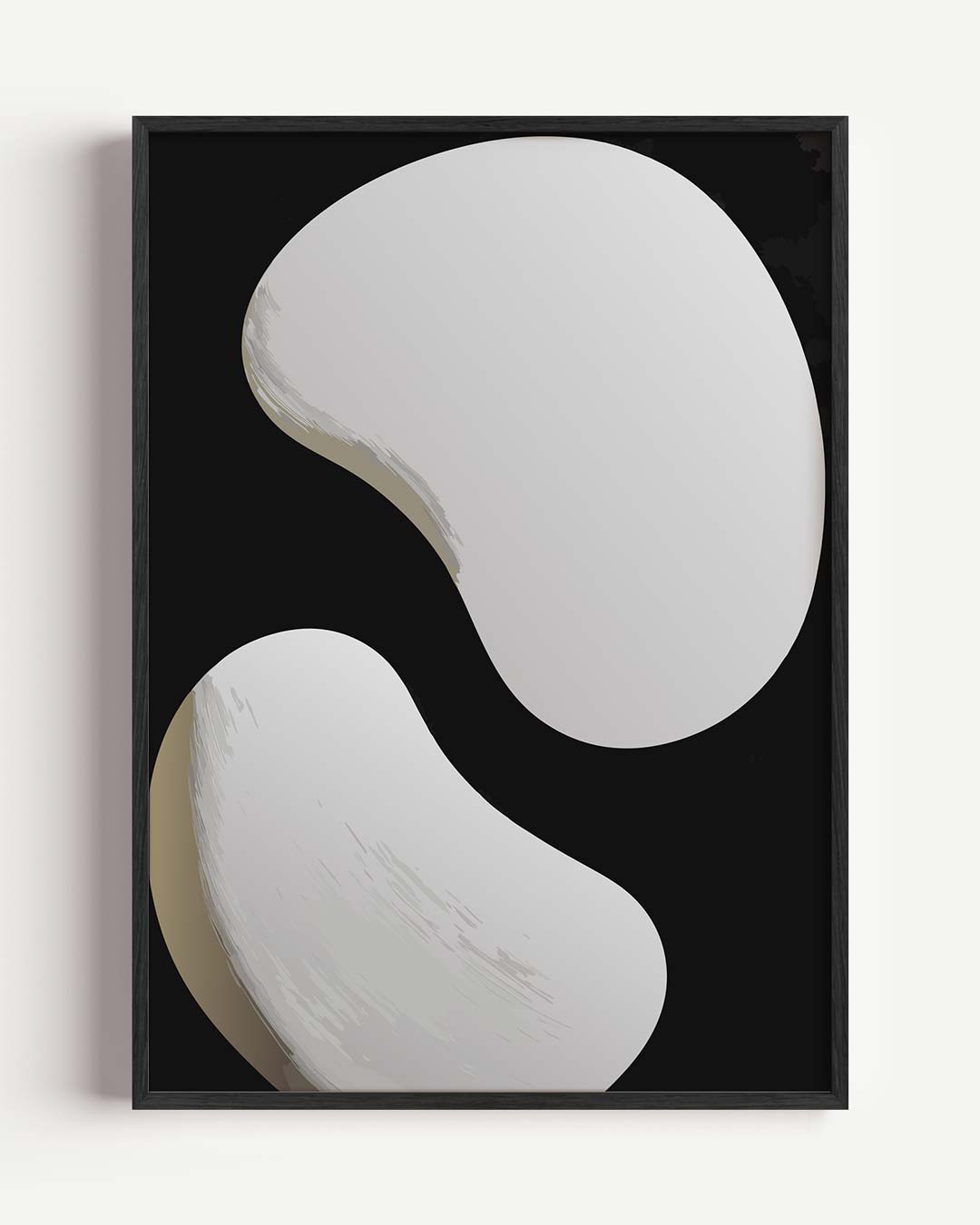 Yin Yang Minimalistische – kleurrijke abstracte portret poster als wanddecoratie