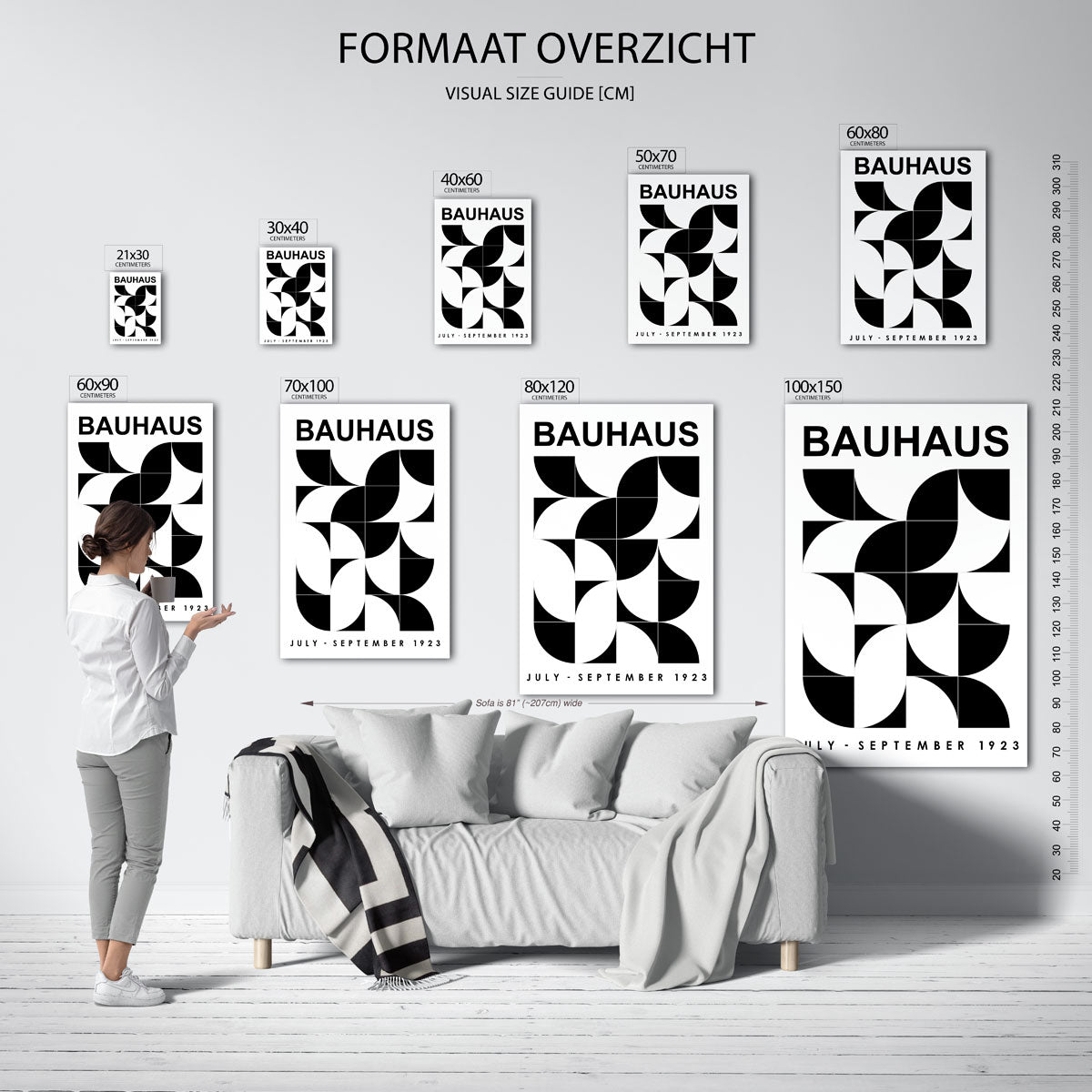  – geometrische poster in Bauhaus-stijl van WallArtistic