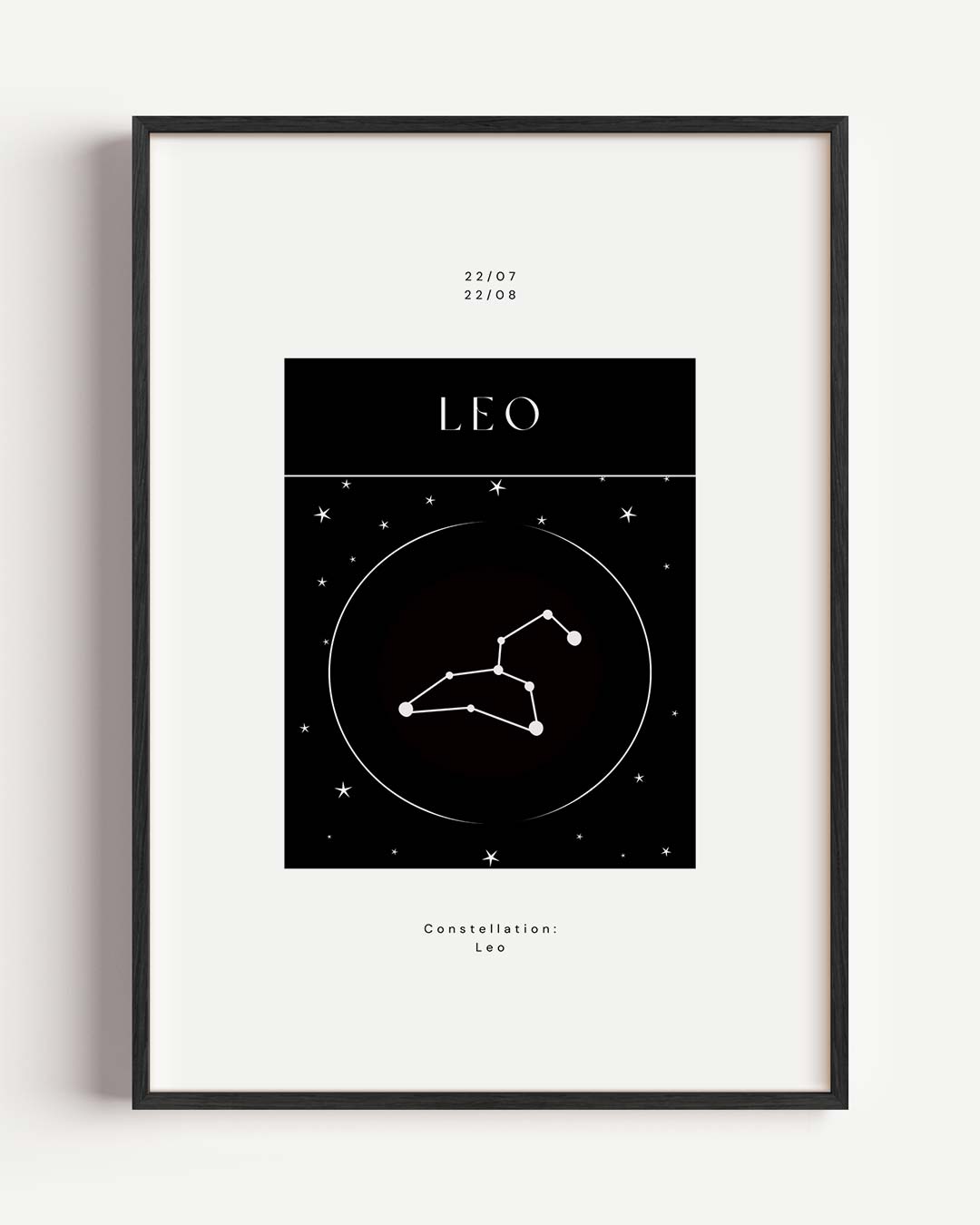 Leo Constellation – mindful portret poster als wanddecoratie