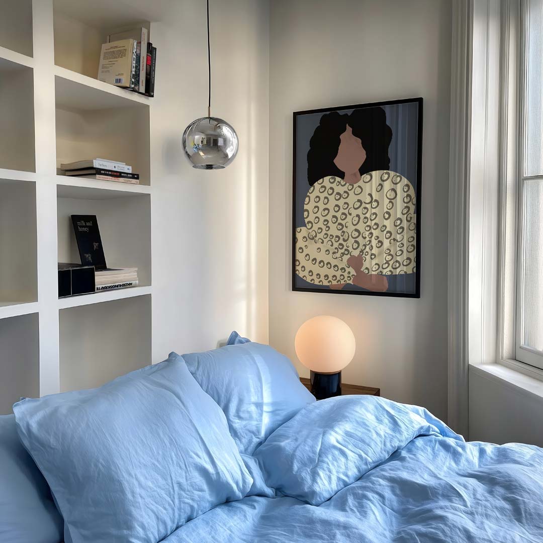 Dromerige Vrouwelijke Abstractie – vrouwelijk portret als moderne wandkunst