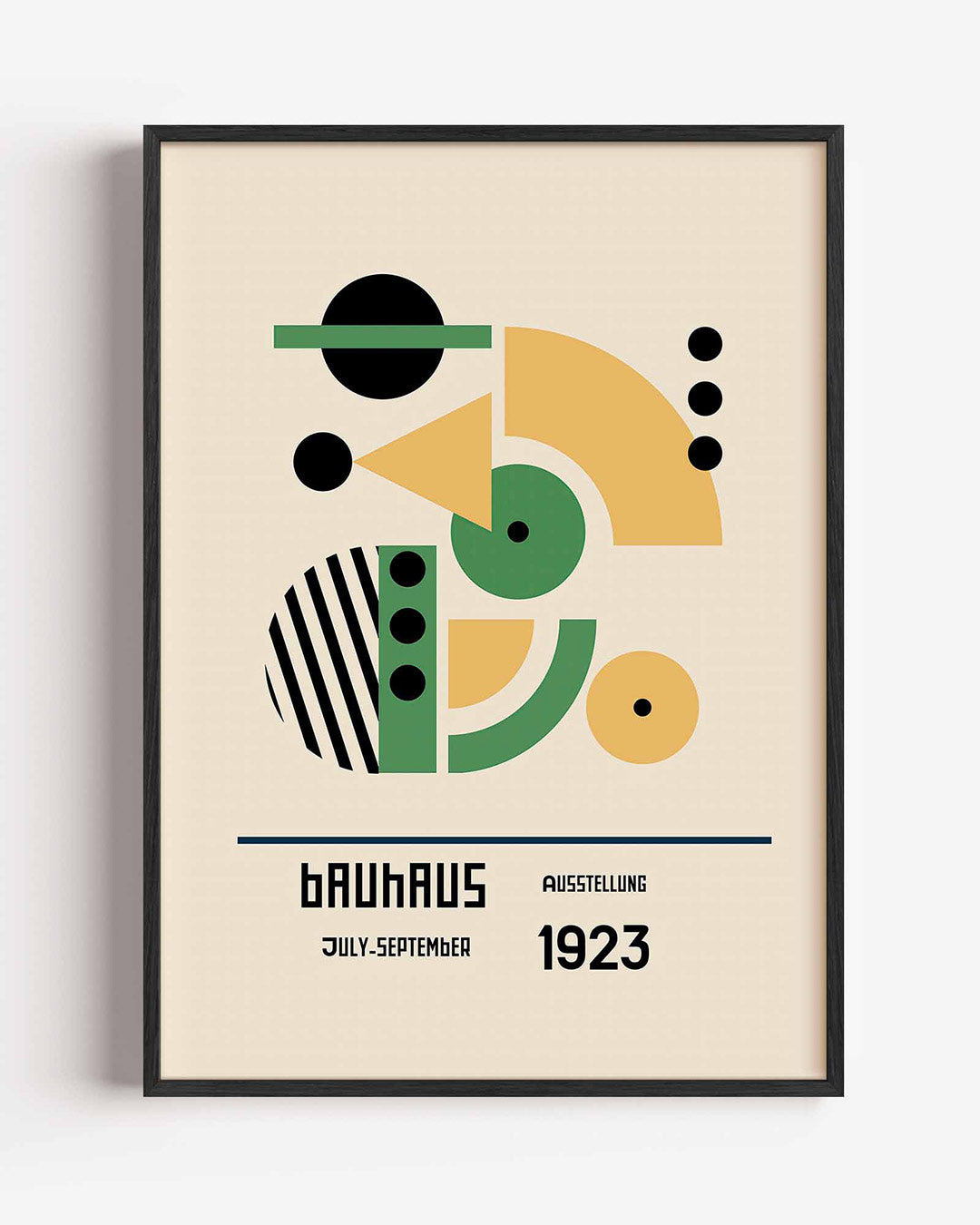 Vormen en vlakkenspel – staande Bauhaus poster als wanddecoratie
