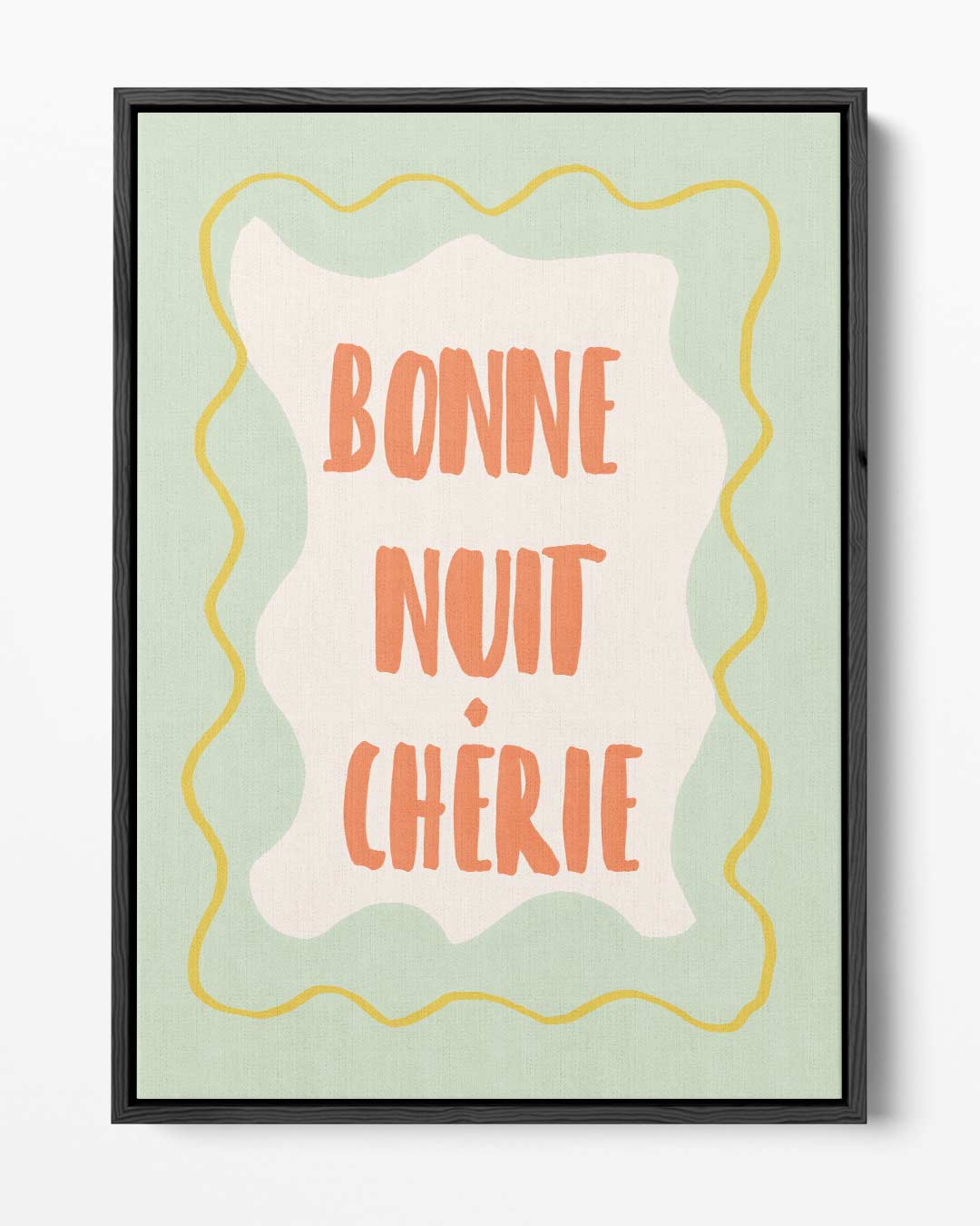 Bonne Nuit Chérie – portret kunstwerk als wanddecoratie