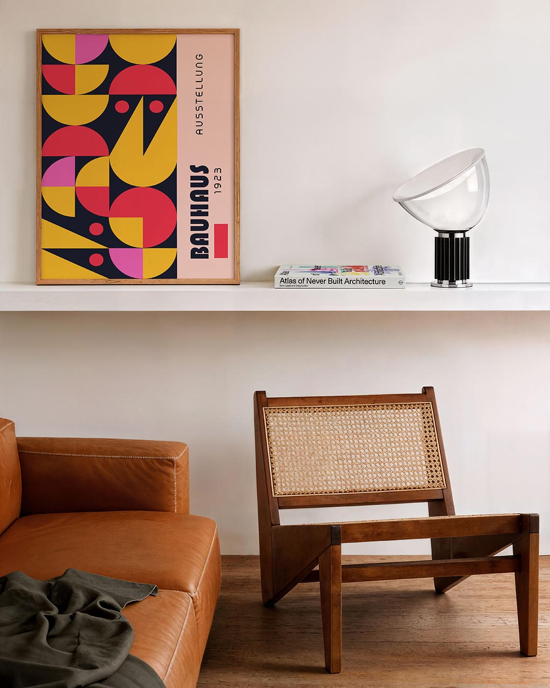 Vormen en vlakken – staande Bauhaus poster voor aan de muur