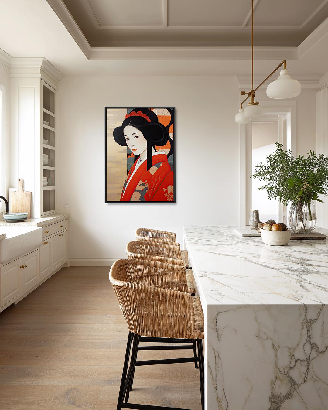 Vrouwelijk portret – moderne staande wandkunst