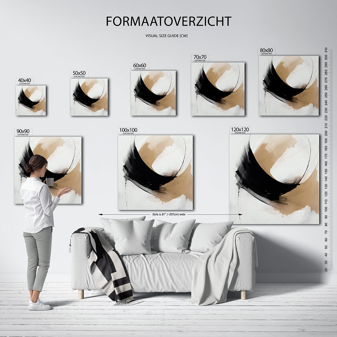 Dynamische kleurvlakken kunstwerk – materiaalweergave – dit werk toont vloeiende lijnen en contrasterende kleurvlakken in