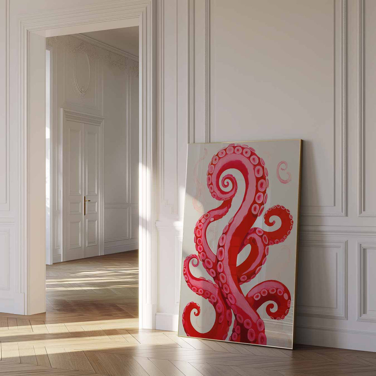 Dromerige Octopus Tentakels – zomer poster als frisse staande wanddecoratie