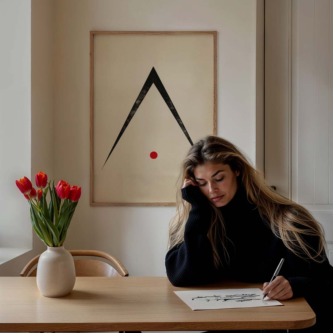 Minimalistische Geometrische Kunstposter – staande muurposter met abstracte vormen