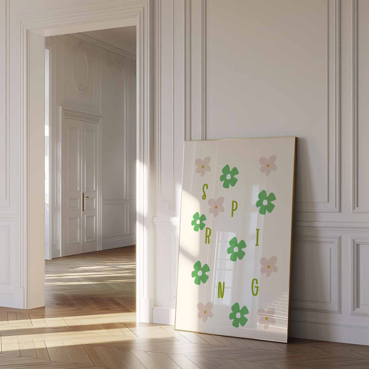 Bloemenpracht Lente – paas poster als vrolijke staande wanddecoratie