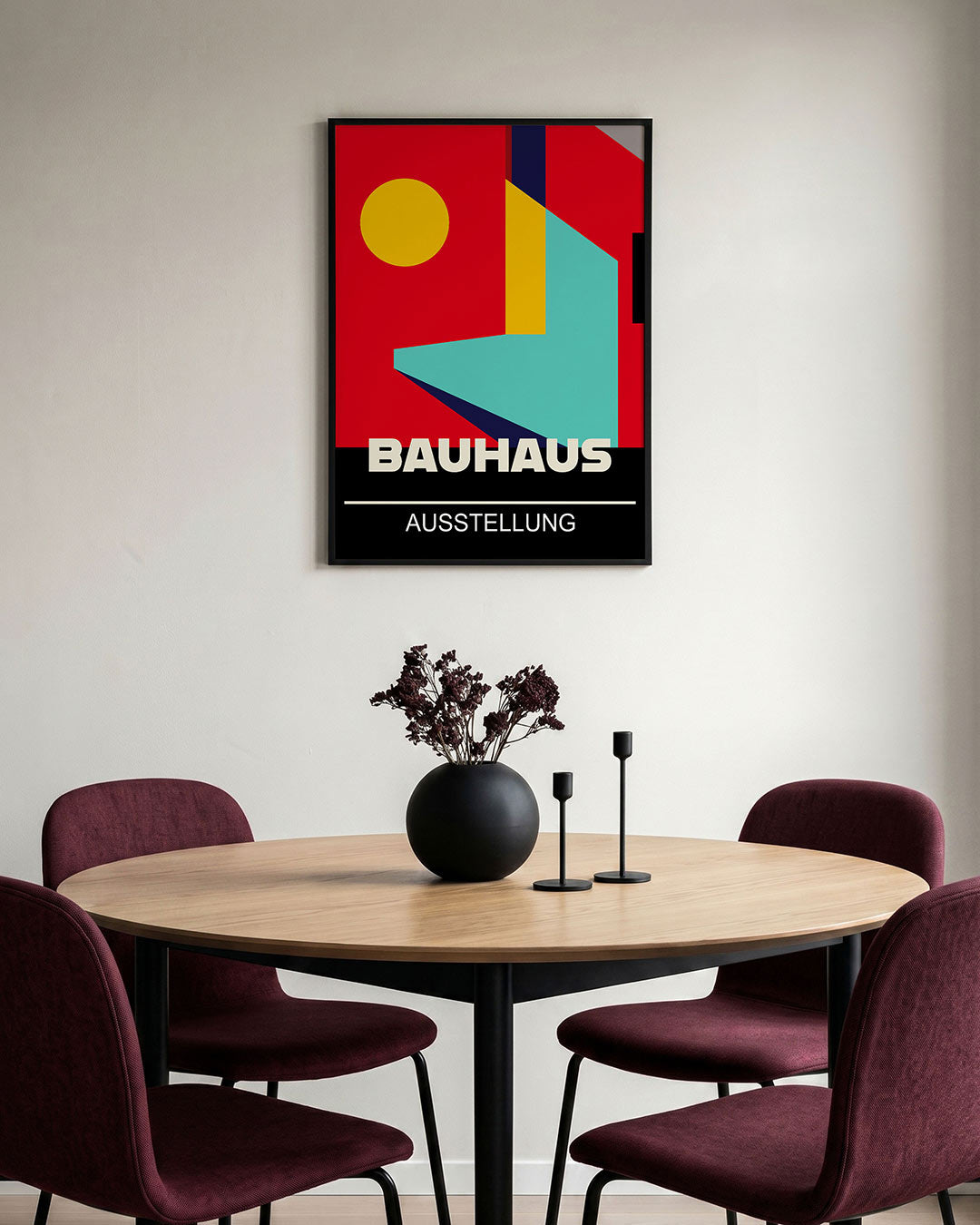 Abstracte – staande Bauhaus poster voor aan de muur