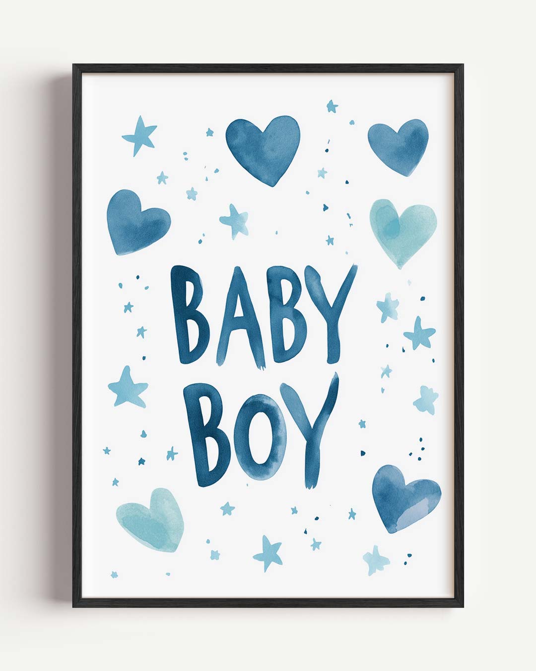 Liefdevolle Baby Jongen – kids portret poster als wanddecoratie