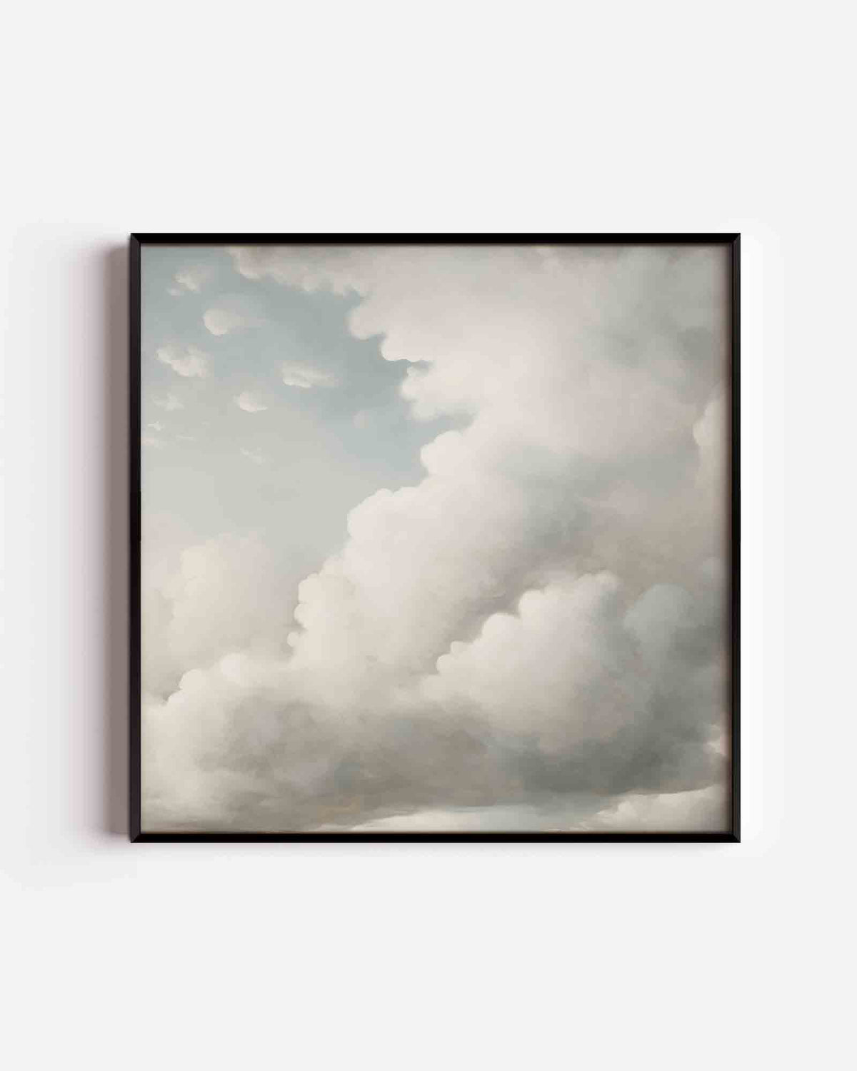 Wolkenlucht – vintage vierkante poster als wanddecoratie