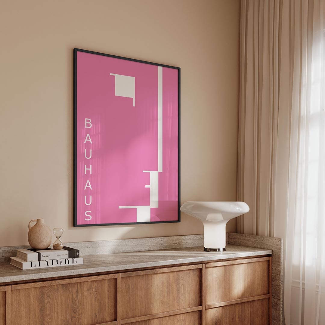 Vorm en kleur – geometrische Bauhaus poster in staand formaat
