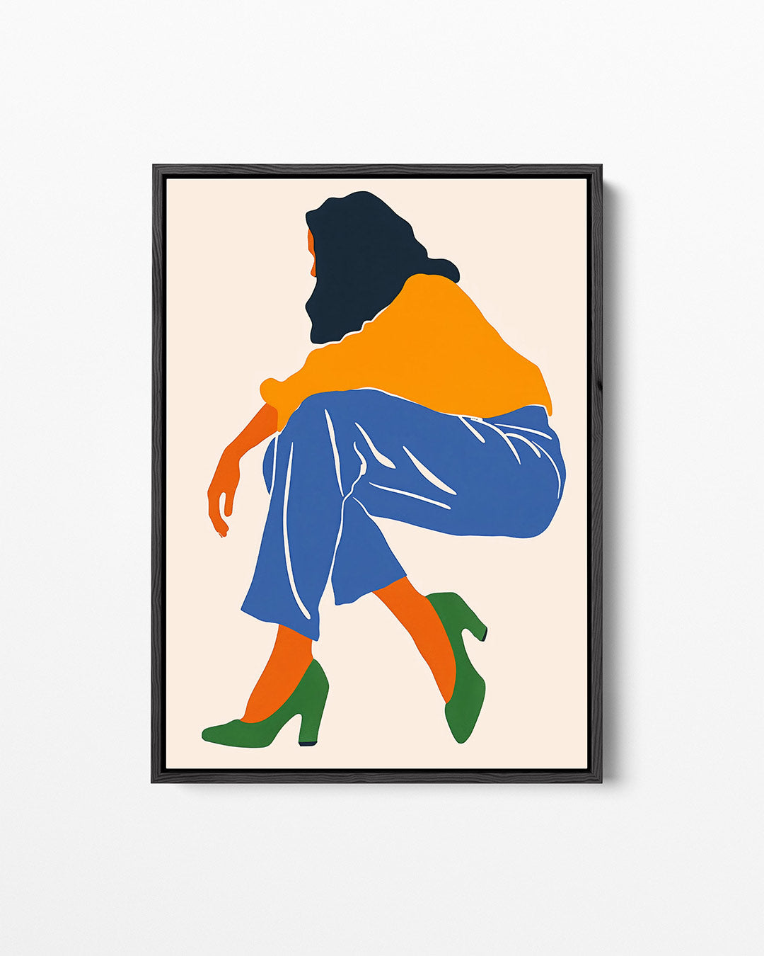 Gestileerde vrouwelijke vorm – staand wanddecoratie kunstwerk