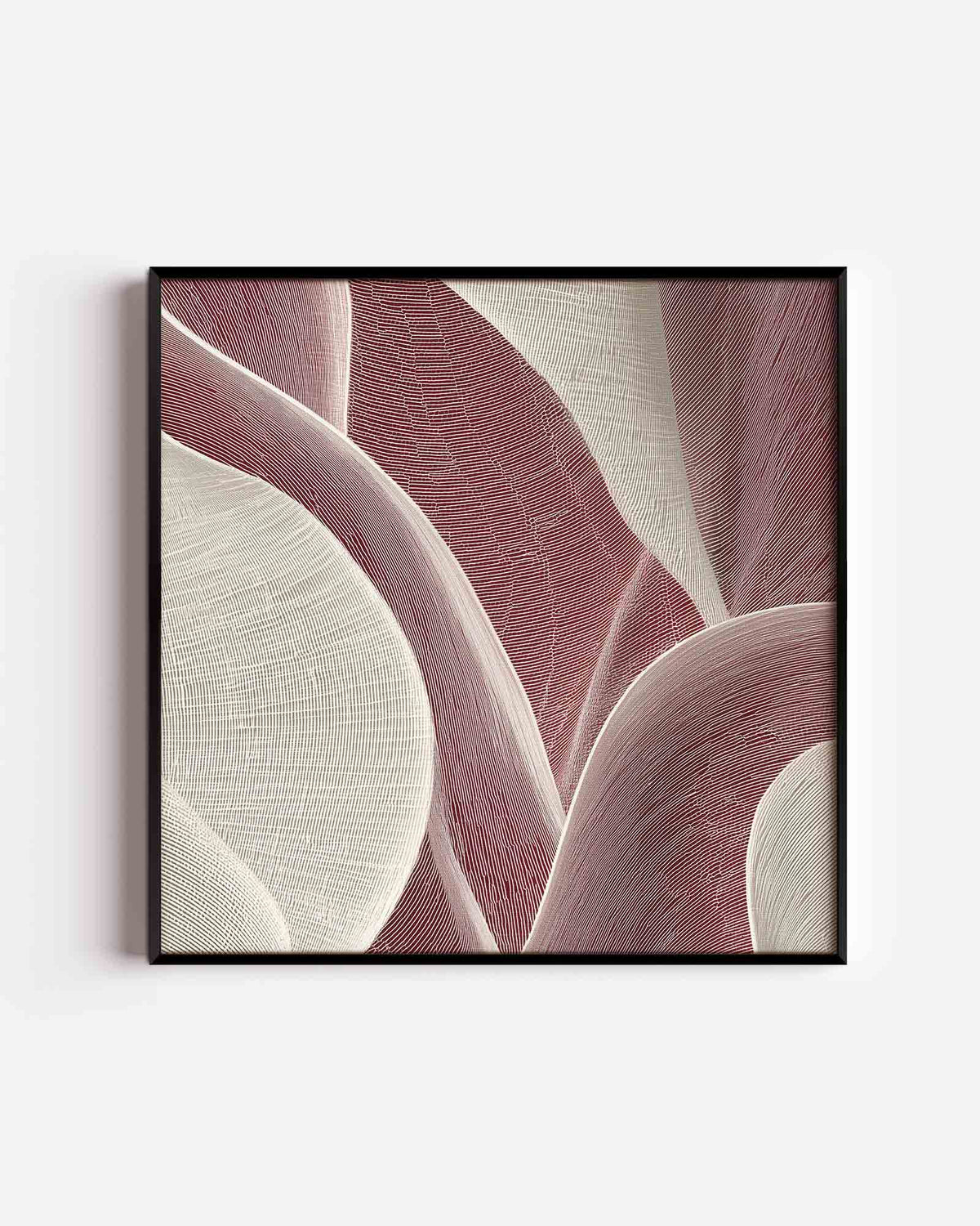 Golvende lijnen – abstracte vierkante poster als wanddecoratie
