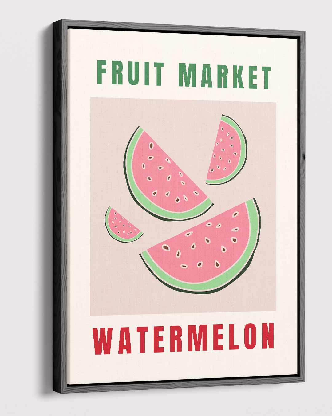 Zomerse Watermeloen Illustratie – modern portret kunstwerk van WallArtistic