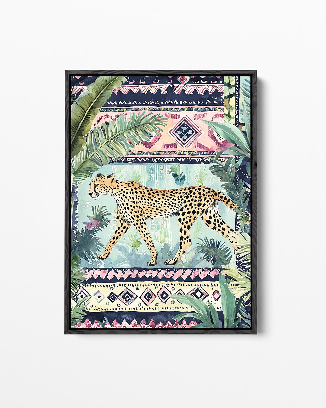 Jungle dierenpatroon – staand wanddecoratie kunstwerk